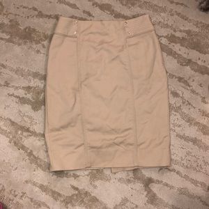 White House black market skirt pencil tan